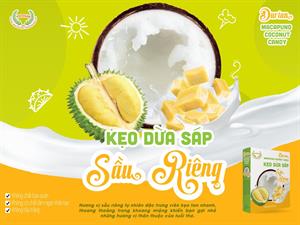 Kẹo dừa sáp vị sầu riêng hộp 100g