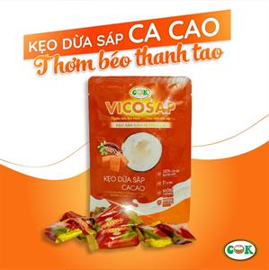 Kẹo dừa sáp vị cacao túi 100g