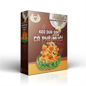 Kẹo dừa sáp vị cà phê muối hộp 100g