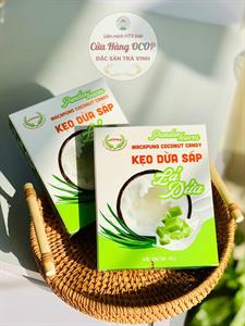 Kẹo dừa sáp vị lá dứa hộp 100g