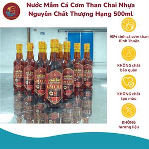 [500ml Chai nhựa] Nước Mắm Nhĩ Cá Cơm Than Kim Châu OCOP, Nguyên Chất 100%, Độ Đạm 40%, Quà Tặng Người Thân